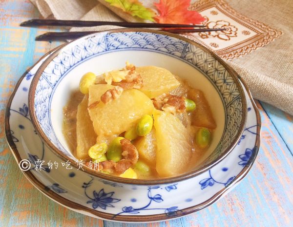 冬瓜肉丝烩毛豆