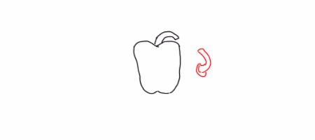 怎么画菜椒的简笔画