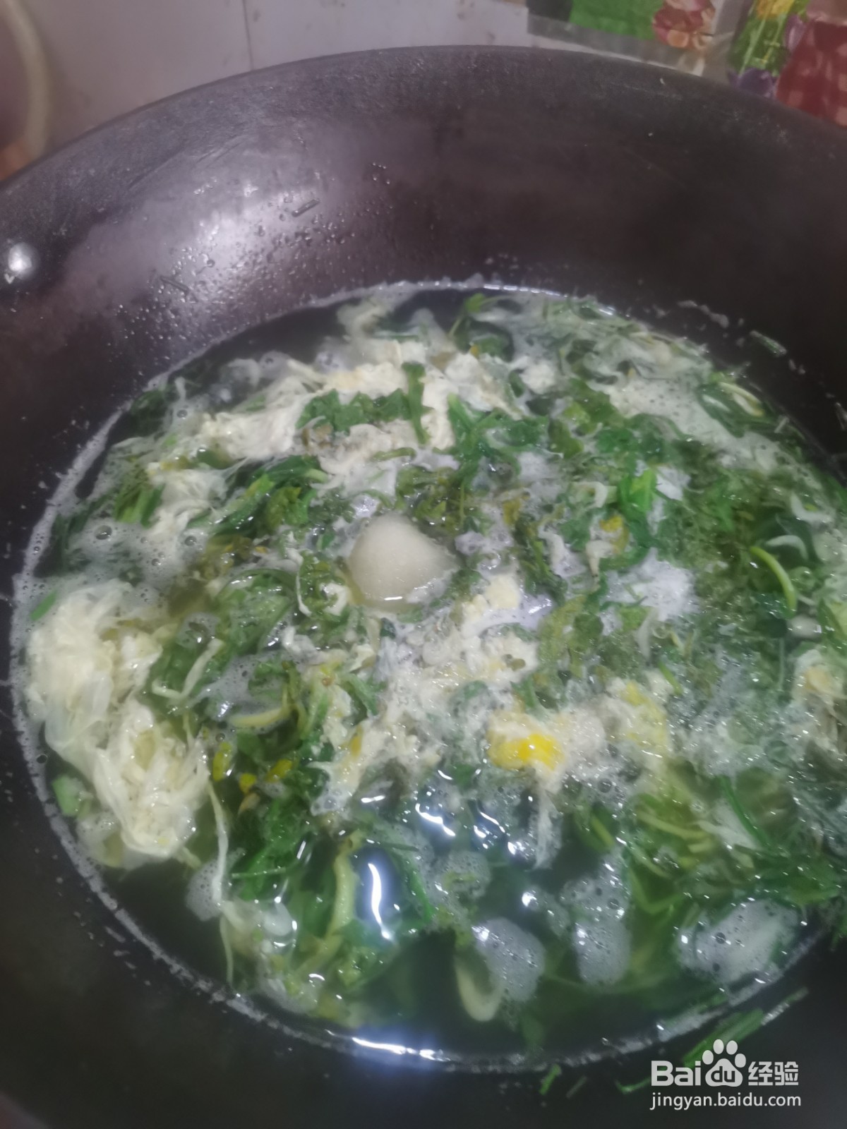 小根菜虾皮蛋花汤