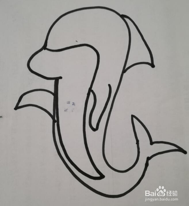 简笔画 卡通鲨鱼的画法