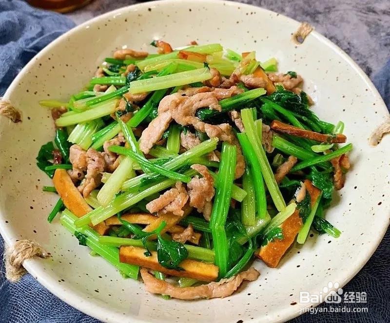 炒芹菜----芹菜肉丝炒香干