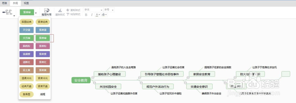 分享安全教育思维导图模板