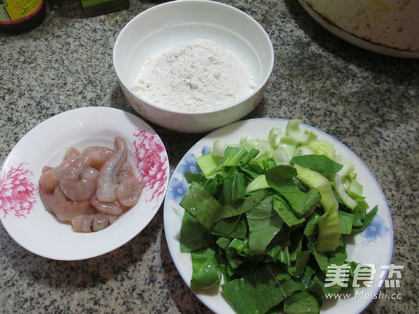 虾仁青菜面疙瘩