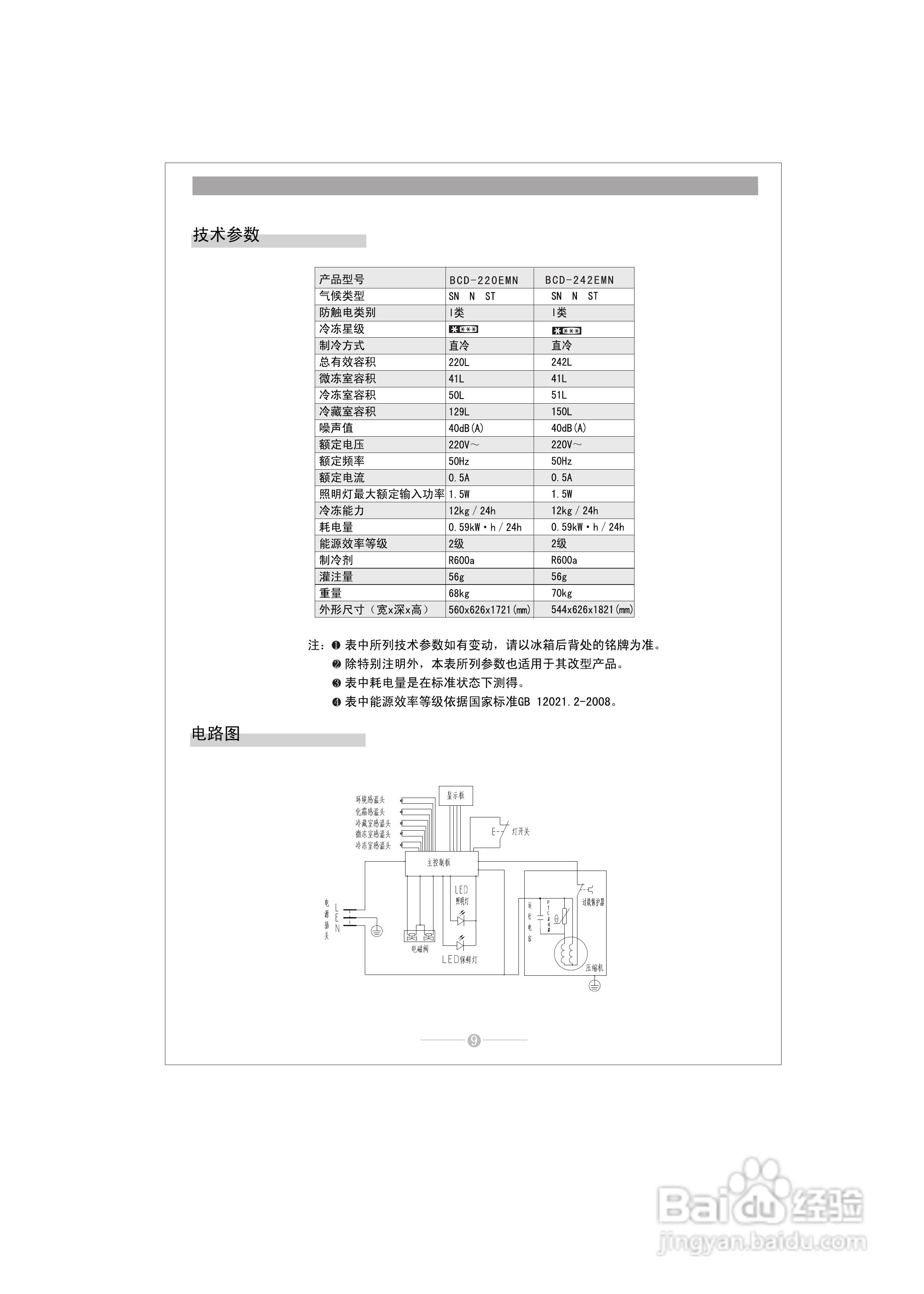 康佳BCD-220EMN冰箱使用说明书