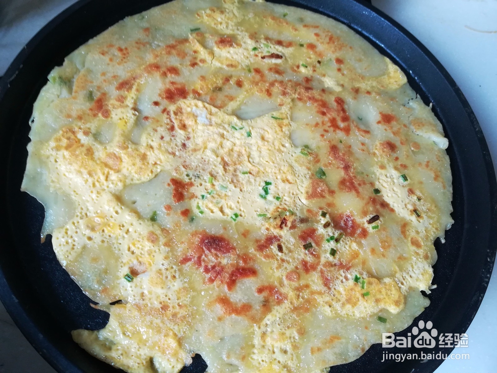 快手早点———葱花鸡蛋饼的做法