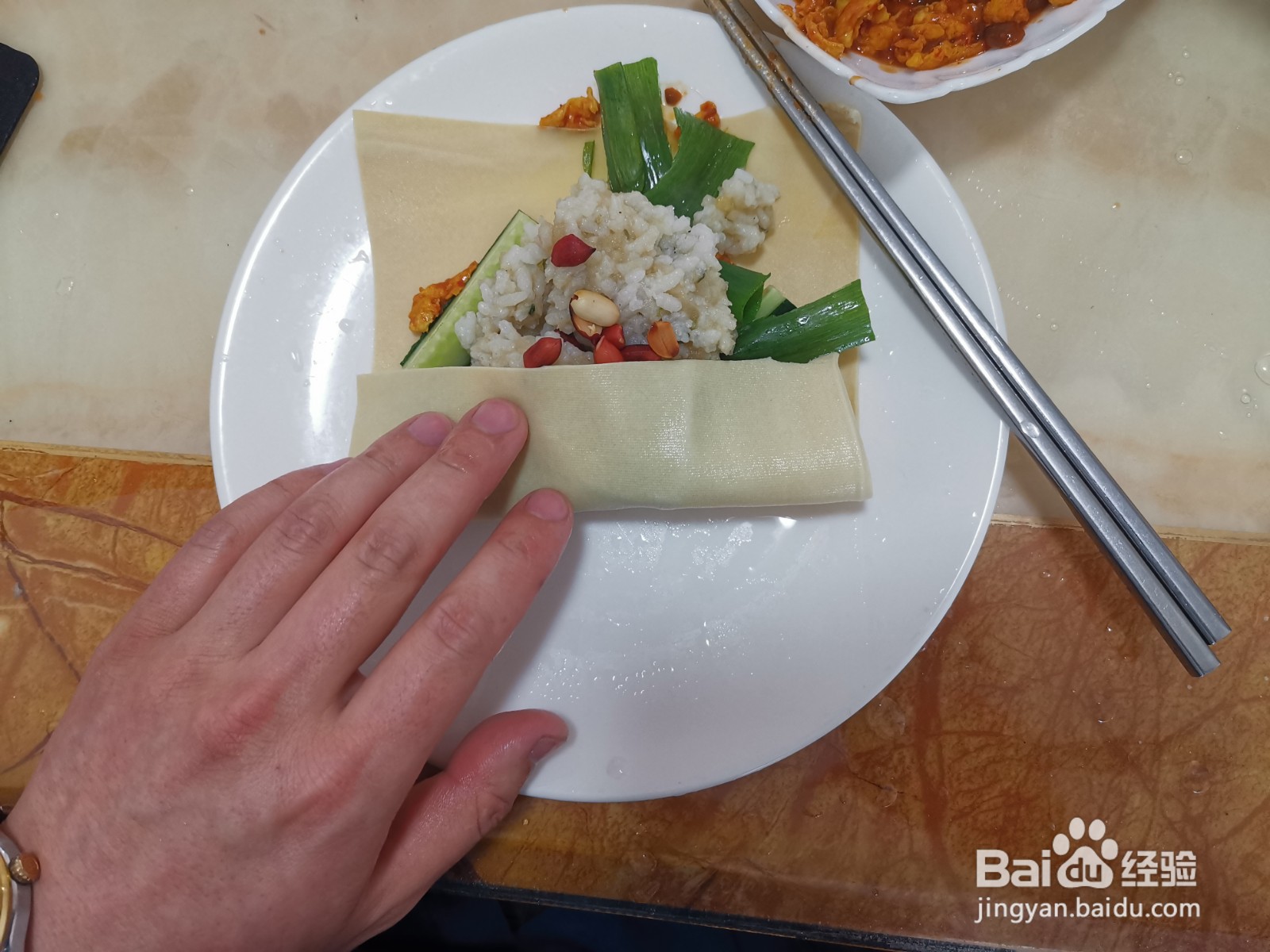 干豆腐拌饭卷