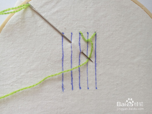 双羽毛绣的绣法