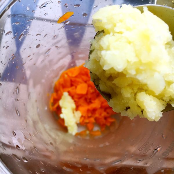 肉末时蔬缤纷土豆泥