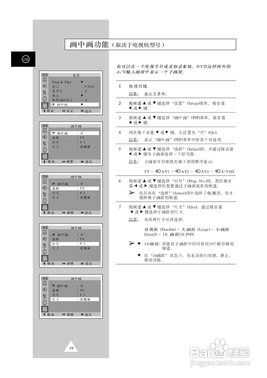 三星WS32A10彩色电视机使用说明书:[3]