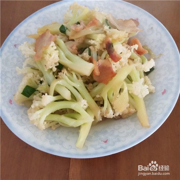 腊肉烧花菜的做法