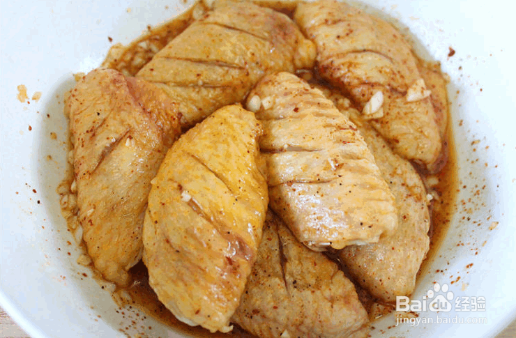 橙汁烤翅的做法