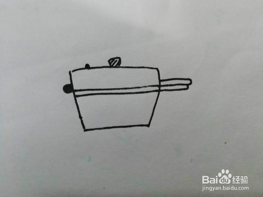 简笔画小高压锅