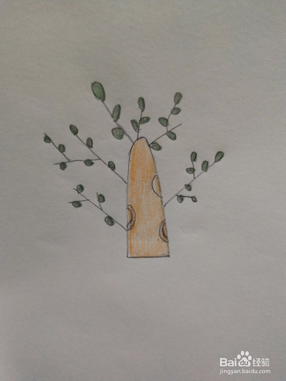 植树节大树简笔画