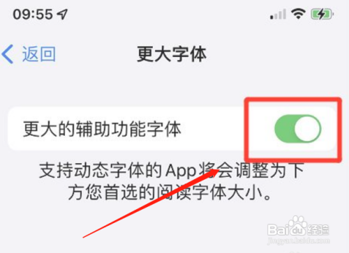 苹果手机如何开启更大的辅助功能字体