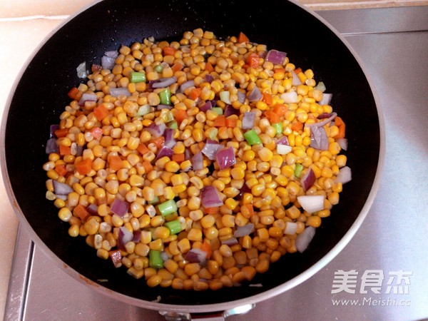 牛油果炒玉米粒