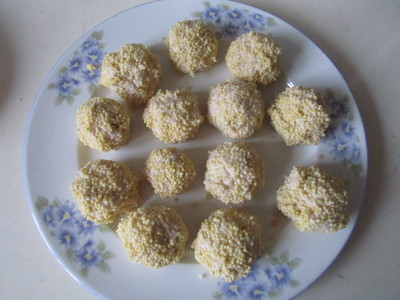 小米豆腐虾仁丸