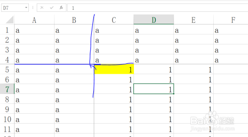 Excel工作表如何设置指定行列不随滚动条走动