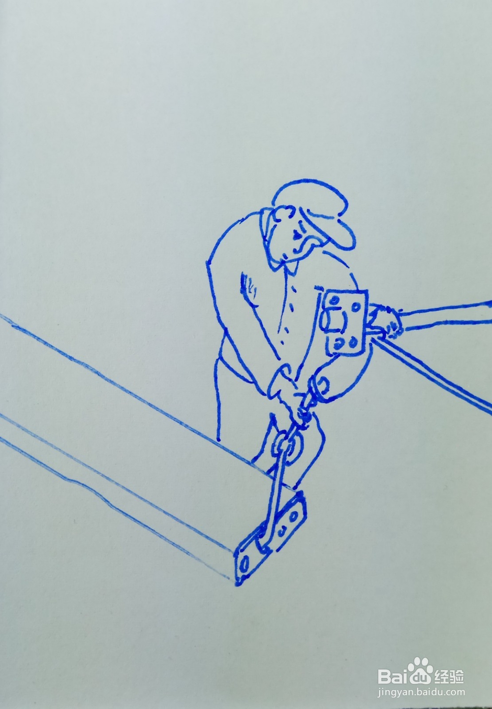 怎样画儿童简笔画钩出一个水泥板？