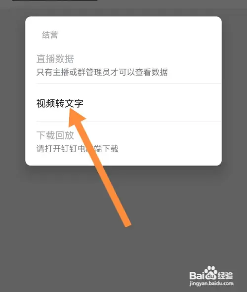钉钉直播回放视频转文字如何查看