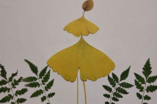 怎么制作树叶贴画