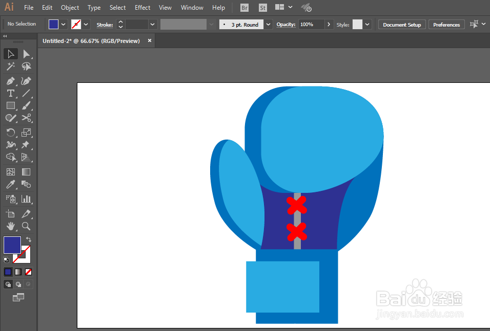 如何用ILLUSTRATOR绘制拳套