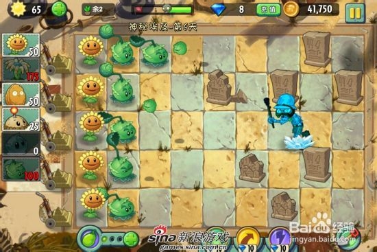 植物大战僵尸2中文版神秘埃及第六关：[1]一星