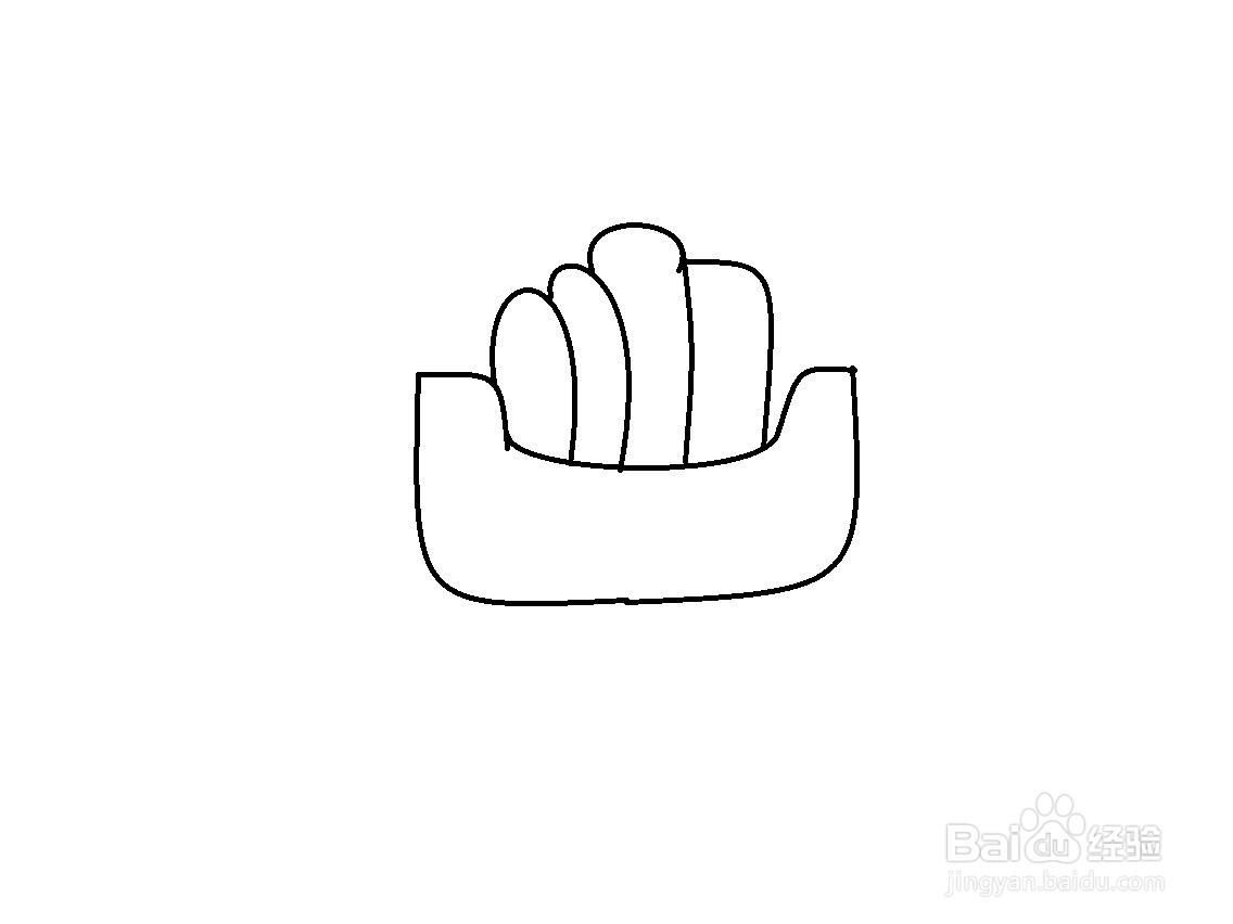 一盒薯条的简单画法