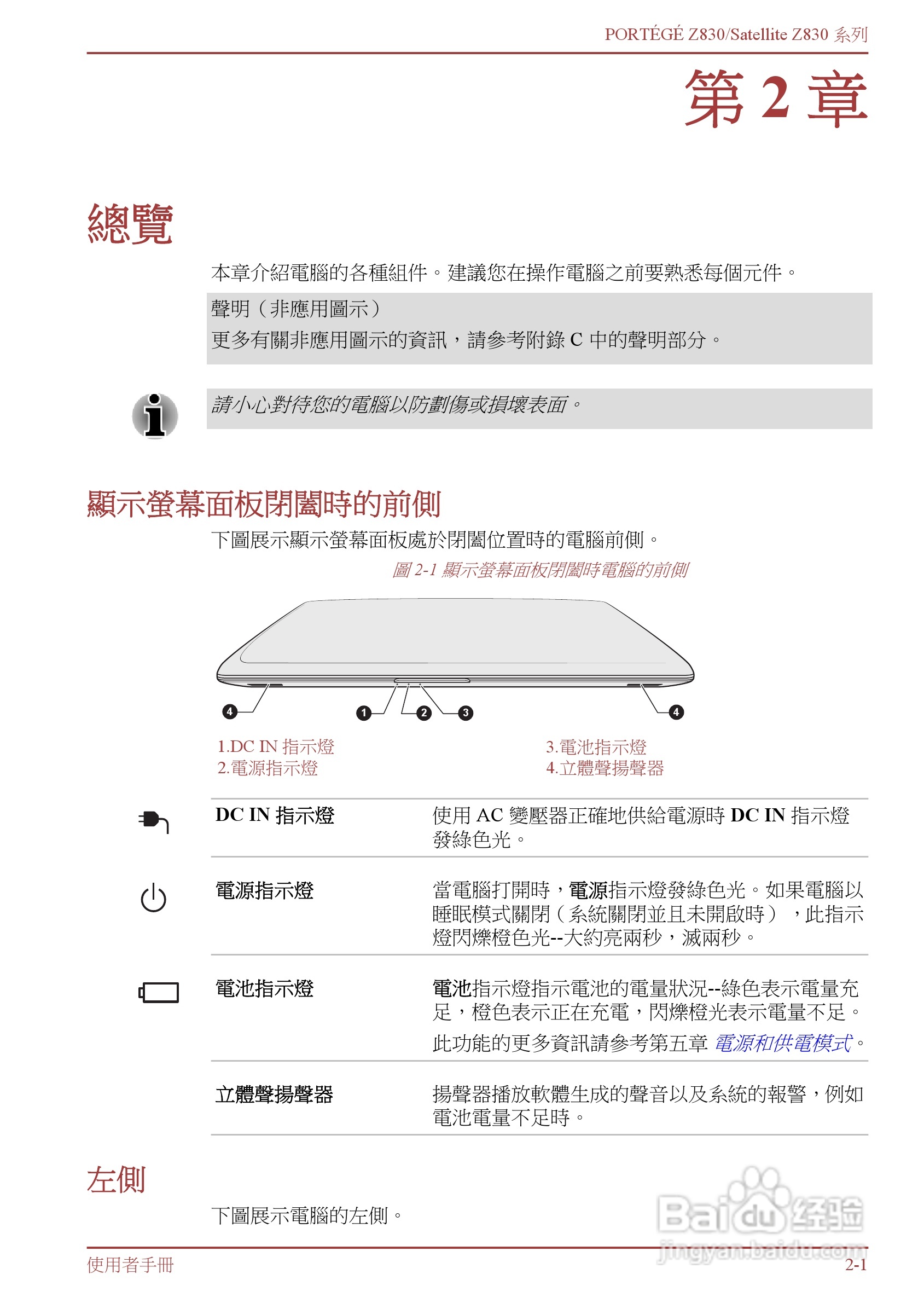 东芝Portege Z830笔记本电脑中文使用说明书:[3]