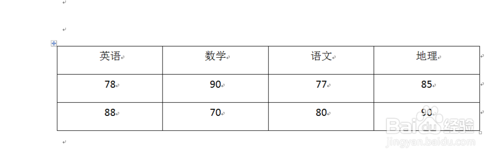 WORD如何调整表格的宽度