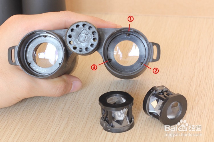 屋脊结构双筒望远镜拆解图望远镜结构图