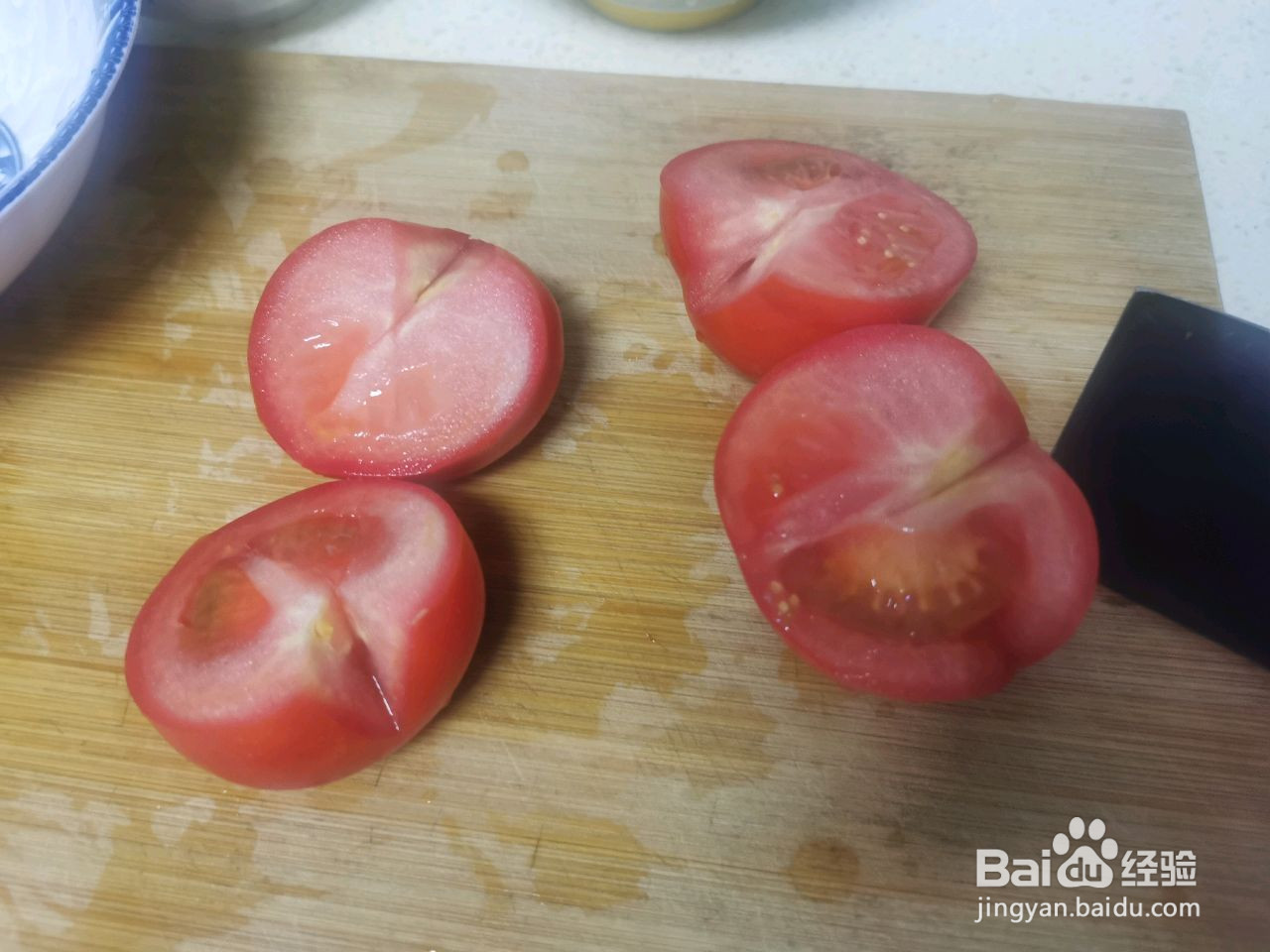 豌豆苗番茄蛋花汤的做法