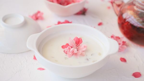 桃花蔓越莓花果茶