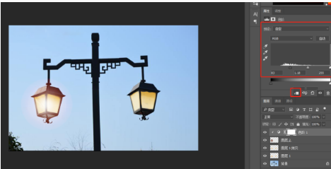 ps教程：制作路灯灯光效果
