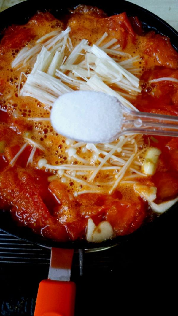 番茄金针菇蛋汤