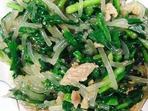 食补养生韭菜粉丝肉丝