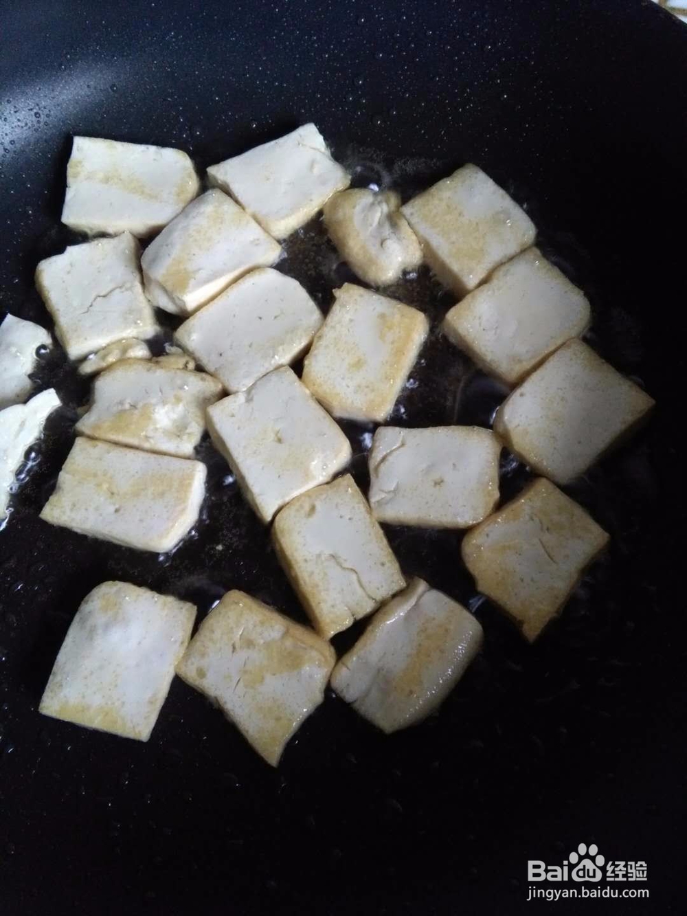 佐粥小菜小葱炒豆腐的做法