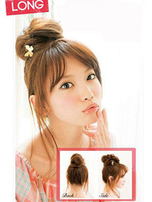 个性花苞头扎法步骤