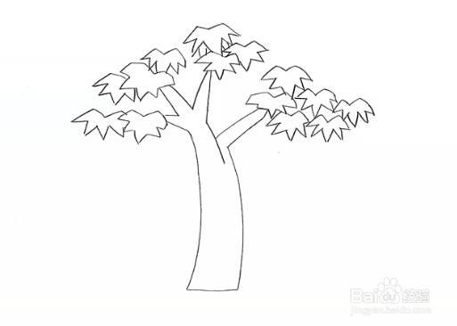 珙桐树简笔画图片