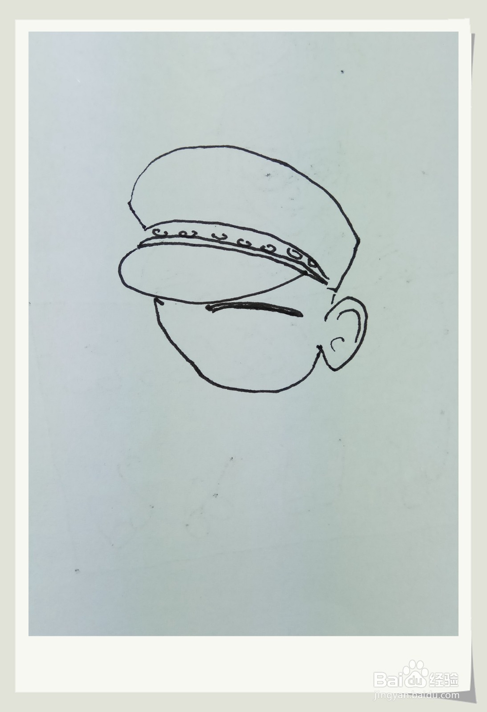 怎样画钢笔画“小警官”