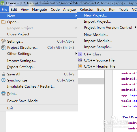 Android Studio教程:如何新建Android项目