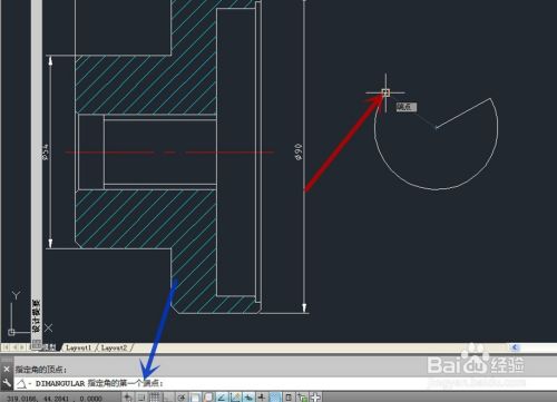 autocad标注大于180度的尺寸