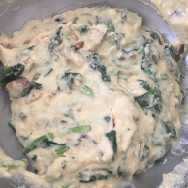 菠菜核桃芝士咸蛋糕