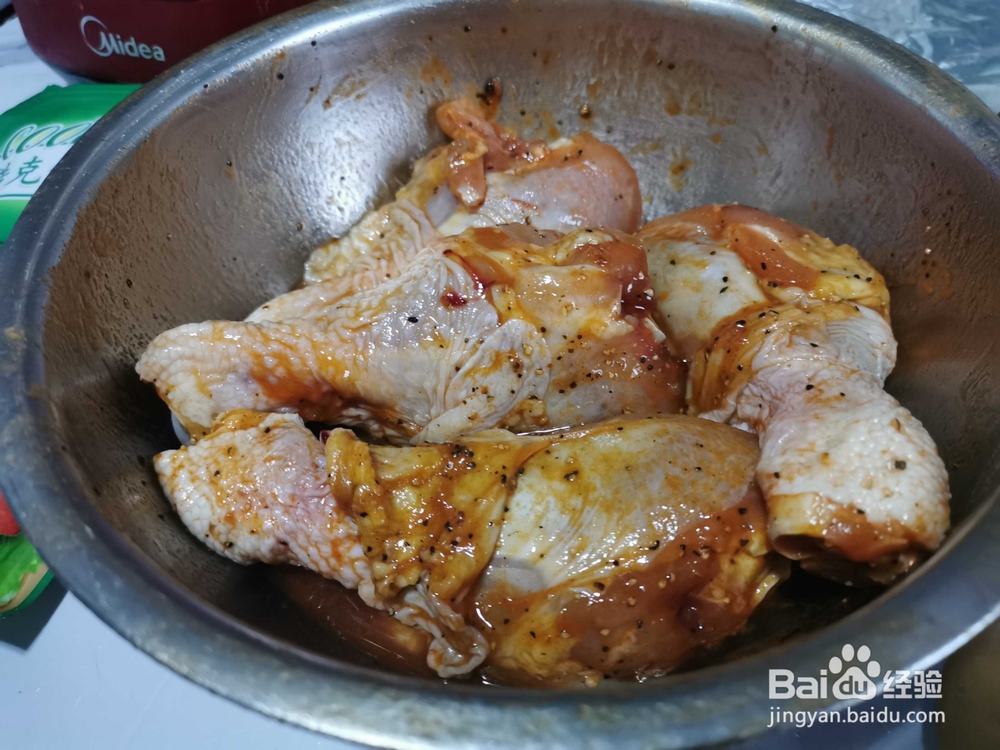土豆西兰花烤鸡腿的做法