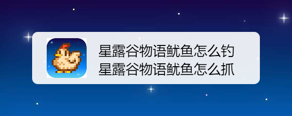 星露谷物语鱿鱼怎么钓 星露谷物语鱿鱼怎么抓
