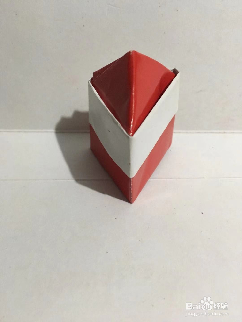 蛋糕折纸系列(二)怎样用彩纸折叠一盒三角蛋糕