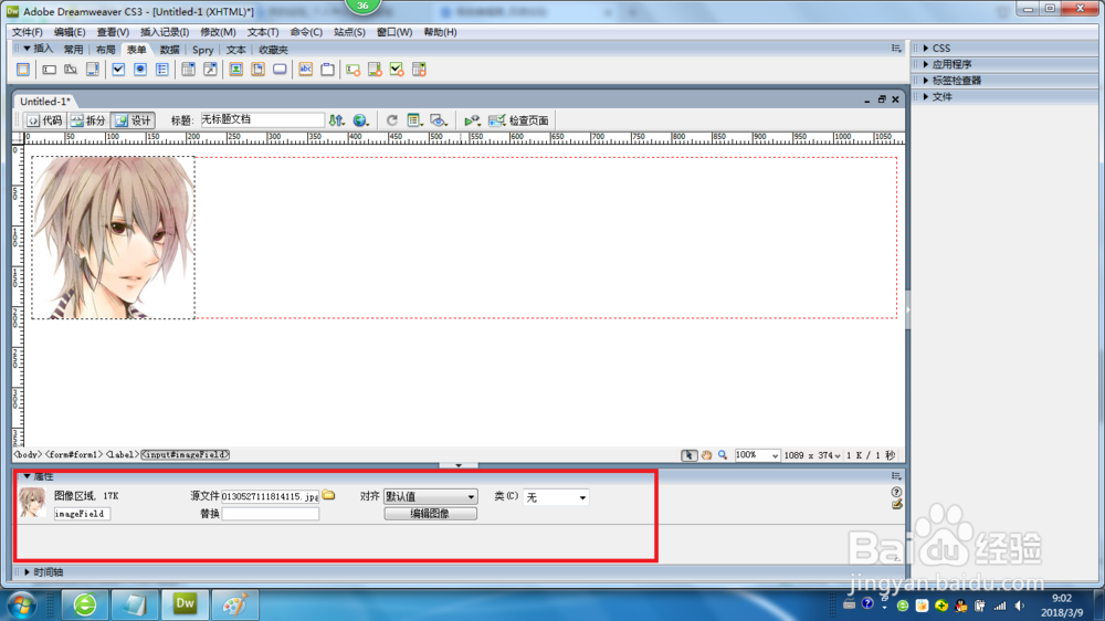 Dreamweaver CS3的图像域各项含义