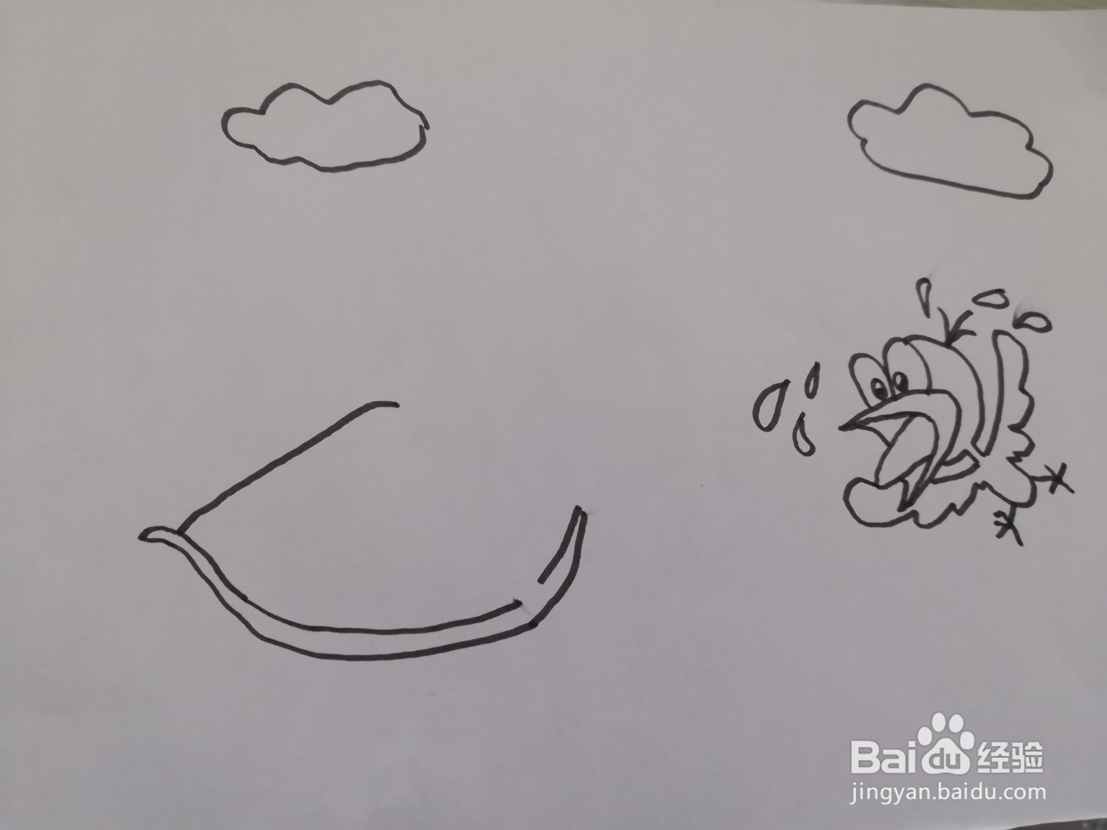 惊弓之鸟简笔画