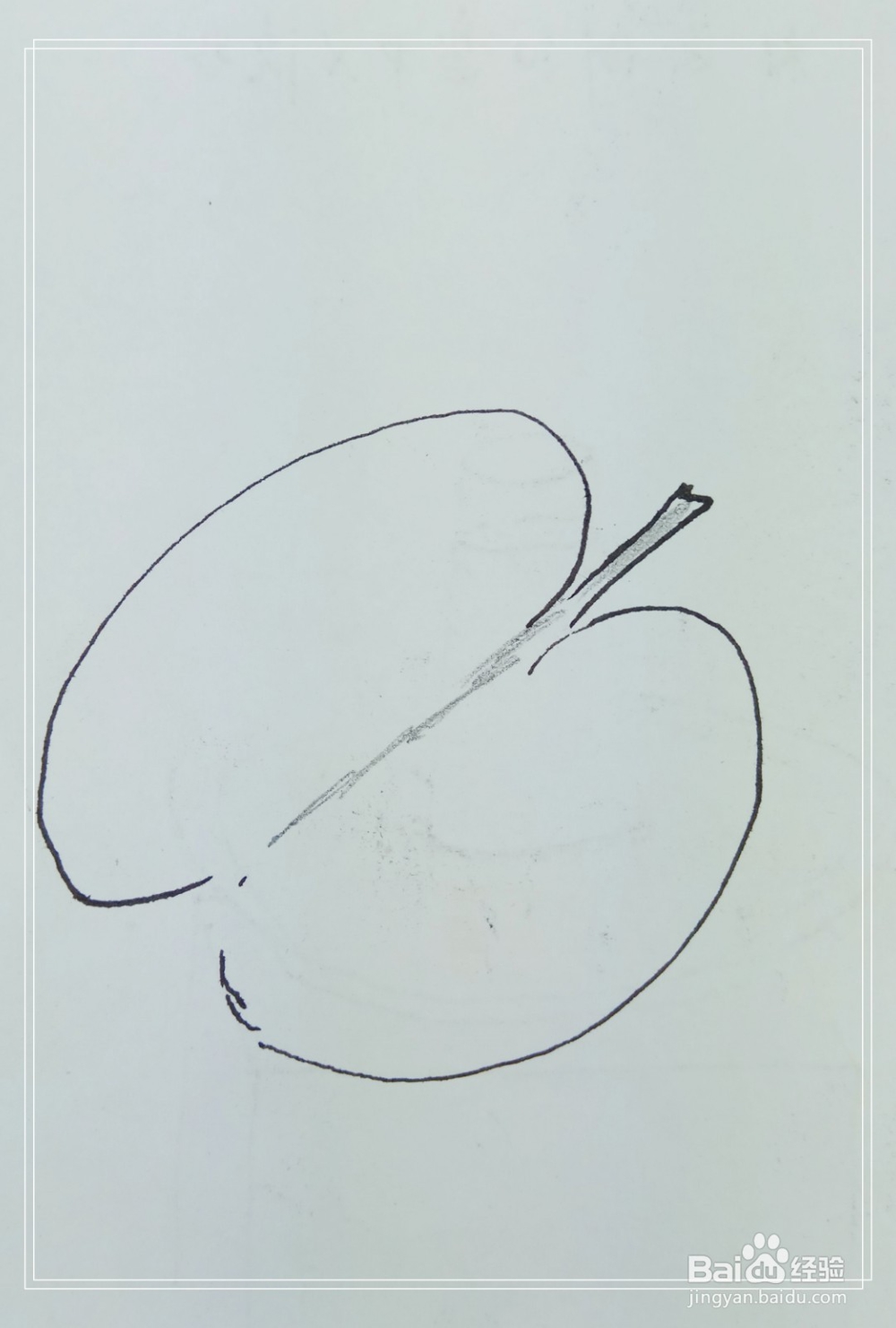 怎样画简笔画“半个苹果”？