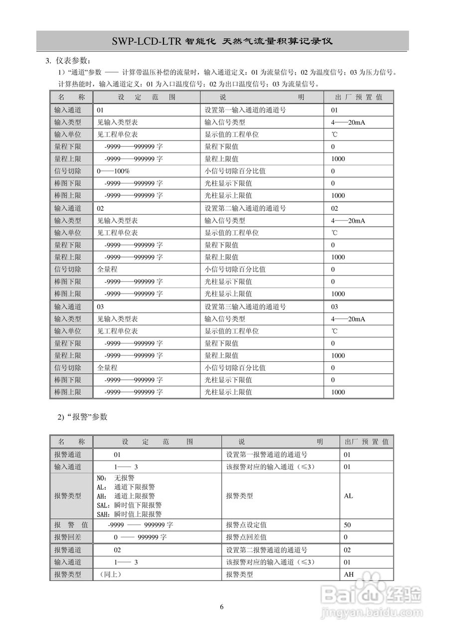 昌晖SWP-LCD-LTR智能防盗天然气流量积算控制仪说明书:[1]