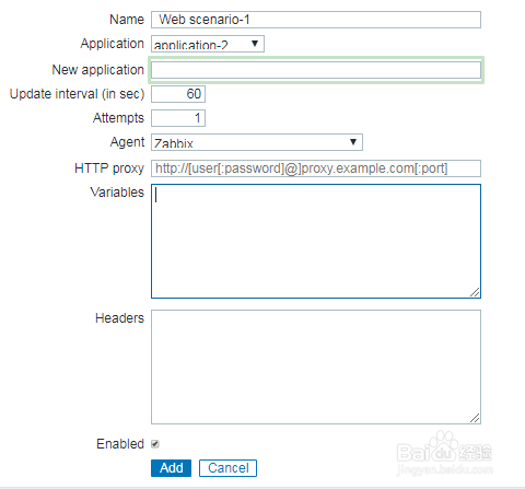 如何在zabbix的模板中增加WEB场景？